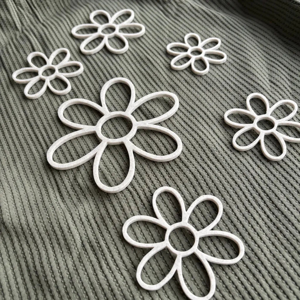 3D Blumen Wanddeko Set – Moderne Kinderzimmer Deko aus PLA - MelMadeStudio