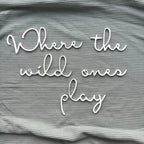 3D Kinderzimmer Deko: Schriftzug 'Where the Wild Ones Play' - MelMadeStudio