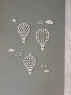 Heißluftballon Wanddeko – Kinderzimmer Deko Set Wandgestaltung mit Wolken | Leicht & Modern - MelMadeStudio