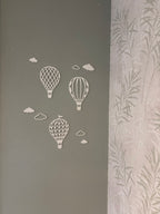Heißluftballon Wanddeko – Kinderzimmer Deko Set Wandgestaltung mit Wolken | Leicht & Modern - MelMadeStudio
