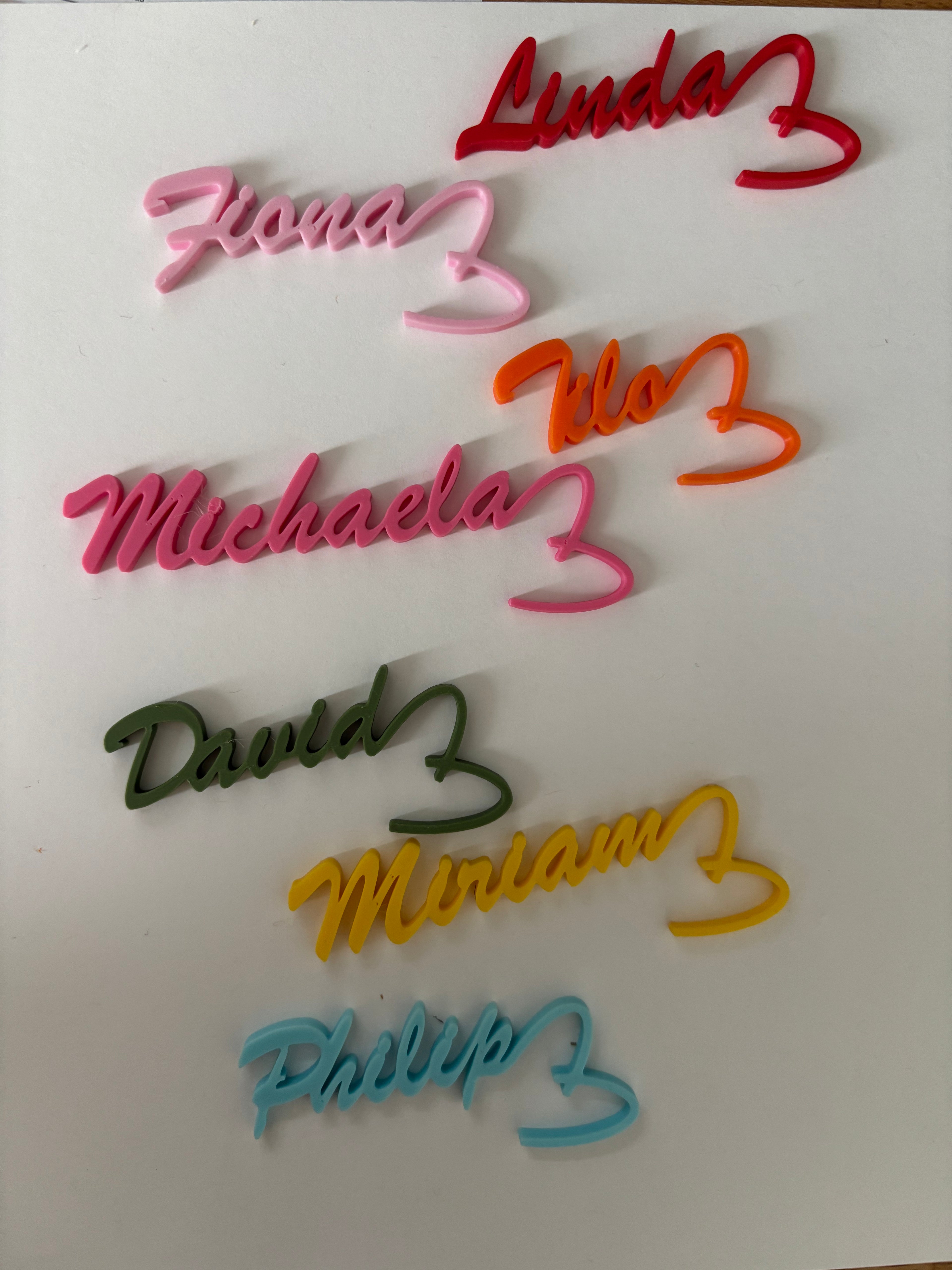 Personalisierter Glasanhänger mit Herz – 3D-gedruckter Glasmarker – Drink Marker für Feiern & Dinner