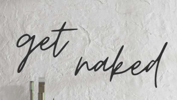 „get naked“ 3D Wandbild – Minimalistische Bad Deko - MelMadeStudio