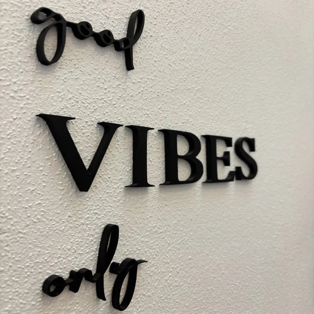 Good vibes only – 3D Wanddeko modern & minimalistisch - MelMadeStudio