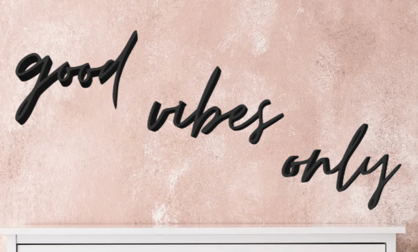 „good vibes only“ 3D Wandspruch - MelMadeStudio