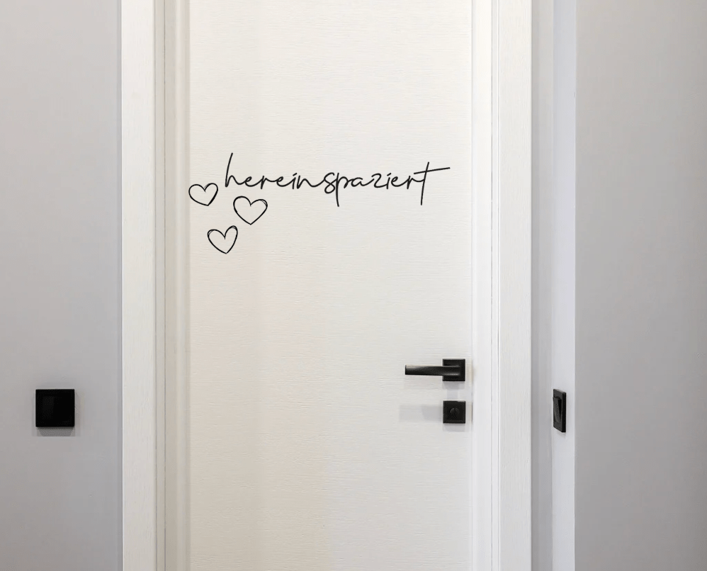 „hereinspaziert“ mit Herzen 3D Schriftzug - MelMadeStudio