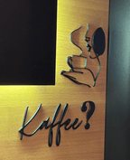 „Kaffee? / Coffee?“ – Moderne Schriftzug Deko für Küche, Café & Bar. - MelMadeStudio