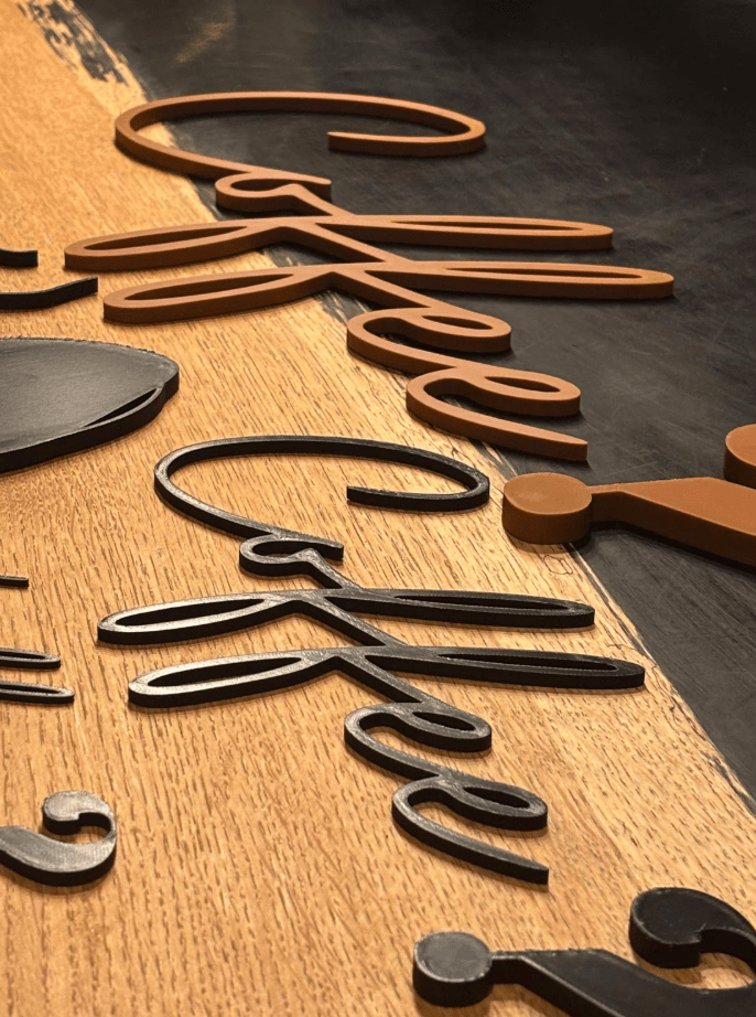 „Kaffee? / Coffee?“ – Moderne Schriftzug Deko für Küche, Café & Bar. - MelMadeStudio