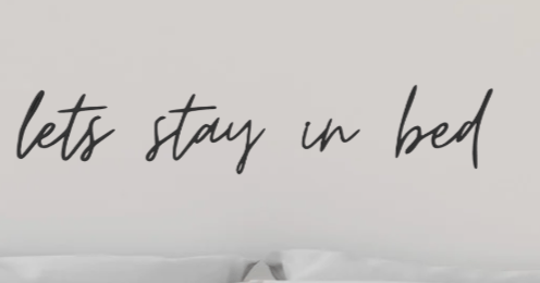 „lets stay in bed“ 3D Wandspruch - MelMadeStudio