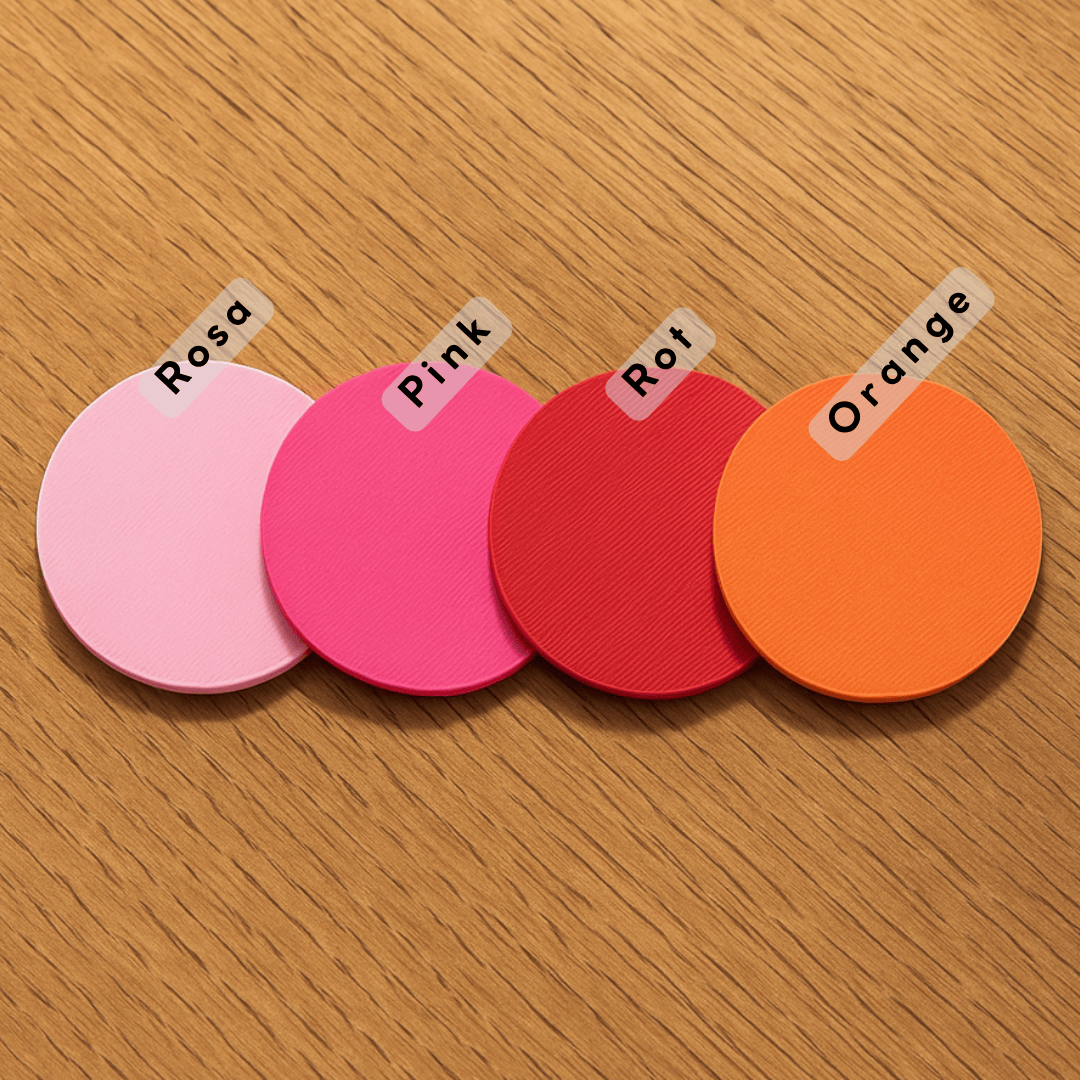 Personalisierte 3D - Schriftzüge – Dein Wunschtext als 3D - Deko, Rot Töne - MelMadeStudio