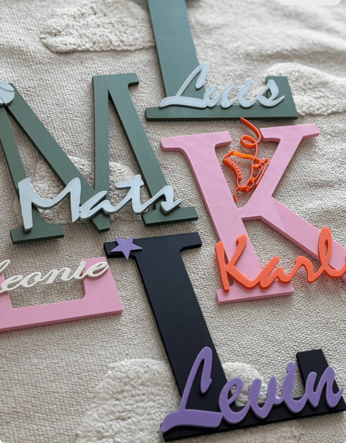 Personalisierte Türschild mit Namen – 3D Deko für Kinderzimmer | Geschenkidee handgemacht - MelMadeStudio