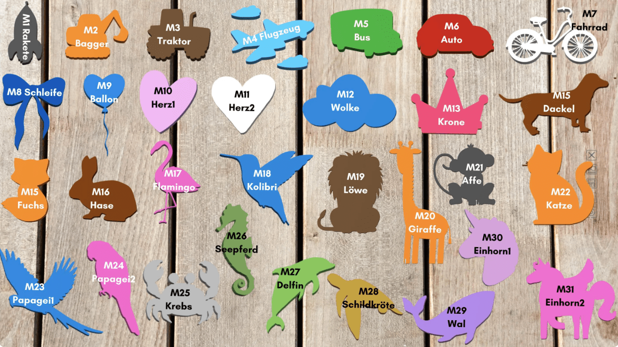 Bunte personalisierte 3D Buchstaben Türschilder für Kinderzimmer in verschiedenen Farben