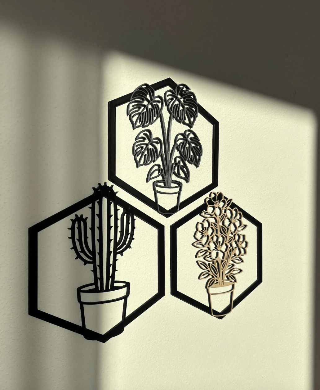 Pflanzen Wanddeko Set – Moderne 3D Wandbilder - MelMadeStudio