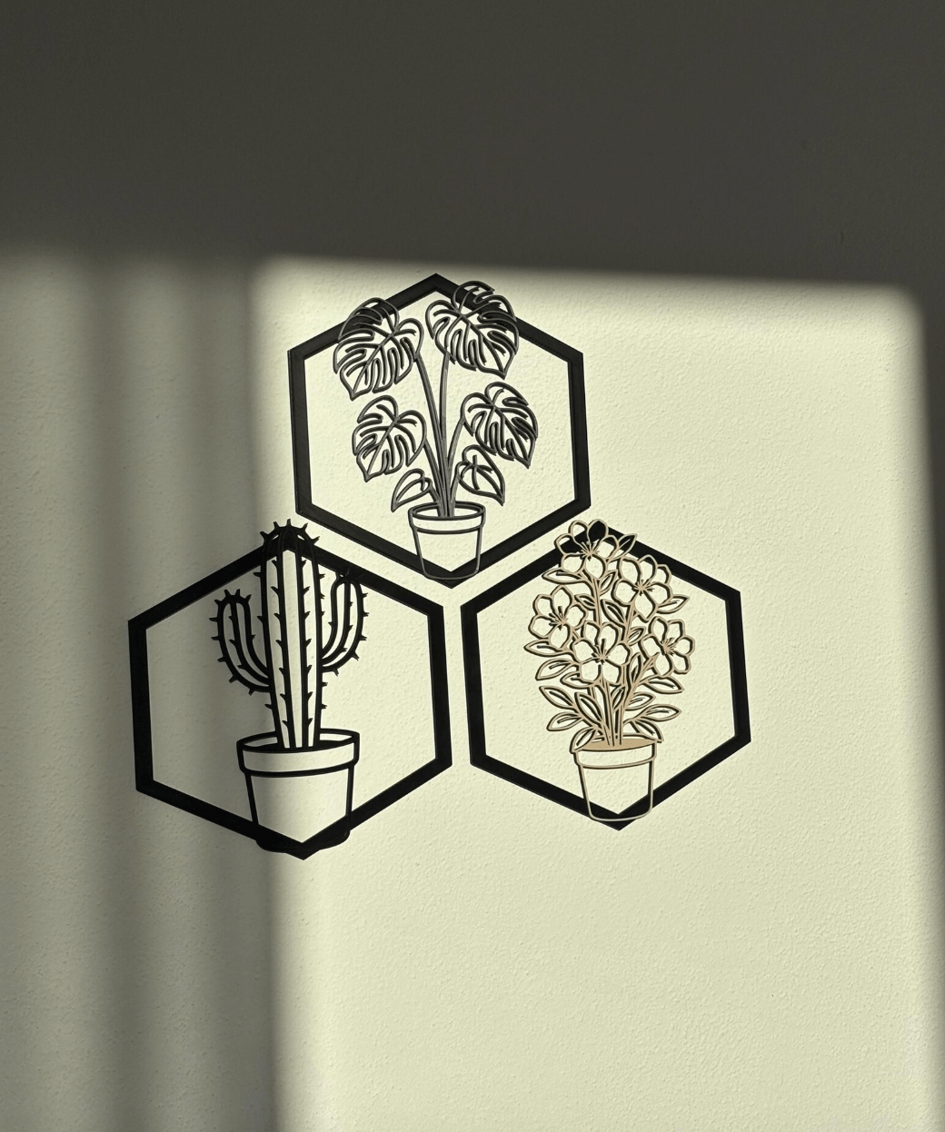 Pflanzen Wanddeko Set – Moderne 3D Wandbilder - MelMadeStudio