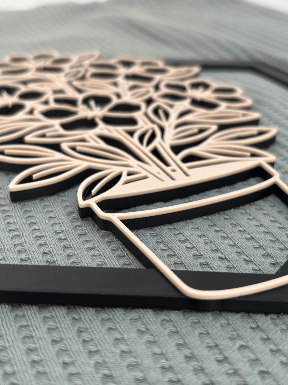 Pflanzen Wanddeko Set – Moderne 3D Wandbilder - MelMadeStudio