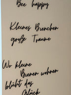 Bienen Wanddeko Kinderzimmer – moderne Wandbilder mit Sprüchen | Handgemachte Dekoration - MelMadeStudio