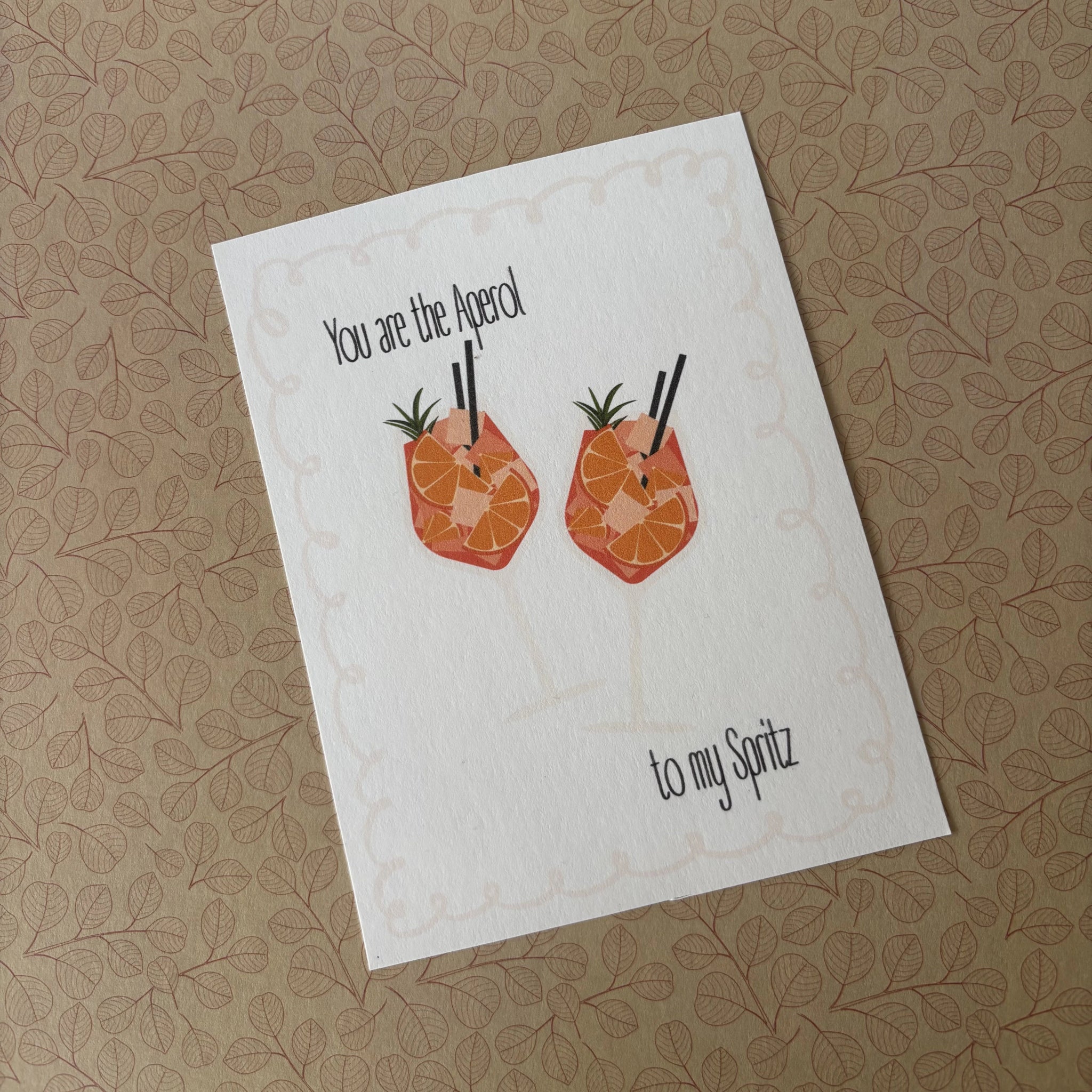 „You are the Aperol to my Spritz“ – Postkarte für besondere Menschen - MelMadeStudio